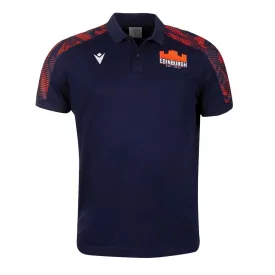 2022-2023 Edinburgh Rugby Travel Poly Polo Shirt (Navy)