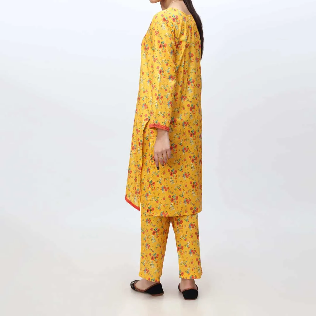 2PC- Printed Cambric Suit PS4215