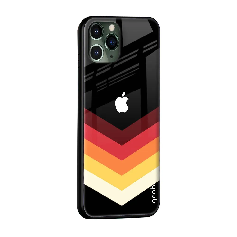 Abstract Arrow Pattern Glass Case For iPhone 11 Pro