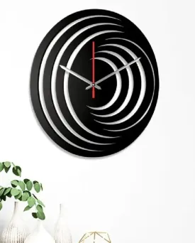 Abstract Hurricane Logo Wooden Wall Clock