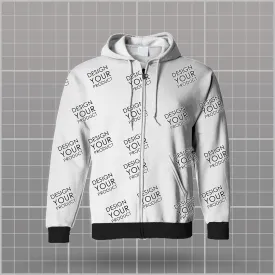 All Over Printed Hoodie Zipper