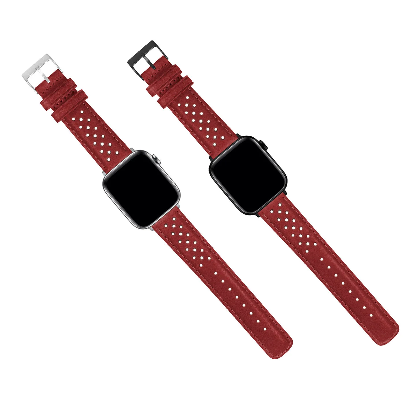 Apple Watch Crimson Red Racing Horween Leather Watch Band (SALE)