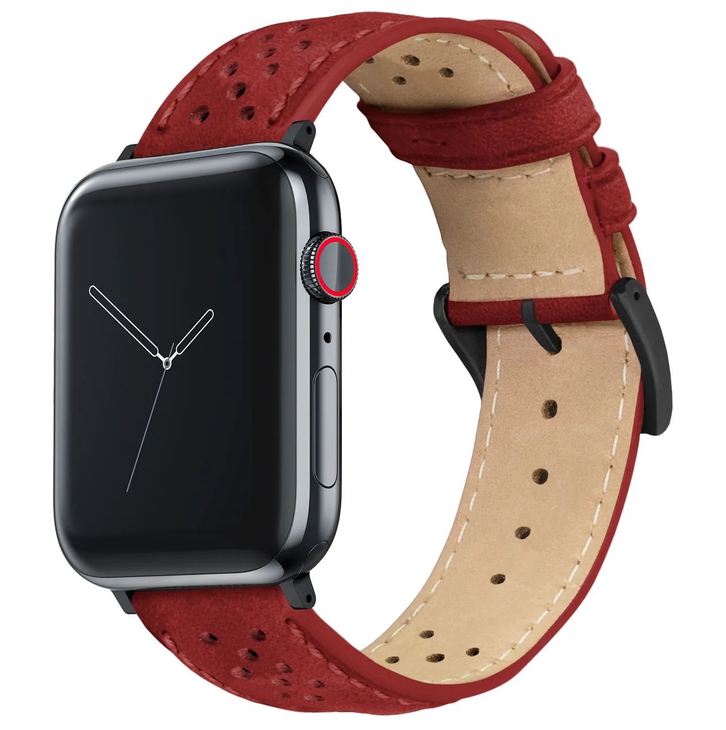 Apple Watch Crimson Red Racing Horween Leather Watch Band (SALE)