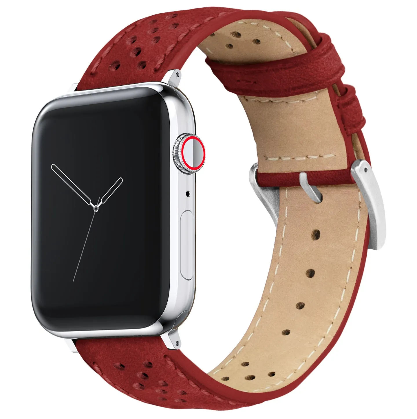 Apple Watch Crimson Red Racing Horween Leather Watch Band (SALE)