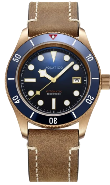 Aquatico Bronze Sea Star Blue Ceramic Bezel