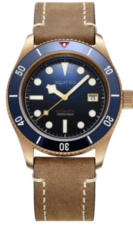 Aquatico Bronze Sea Star Blue Ceramic Bezel