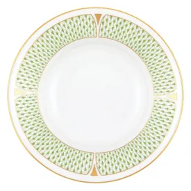 Art Deco Green Rim Soup