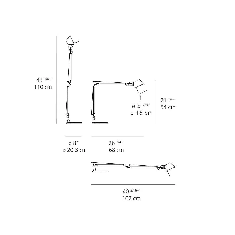 Artemide Tolomeo Mini table lamp LED 3000K with base