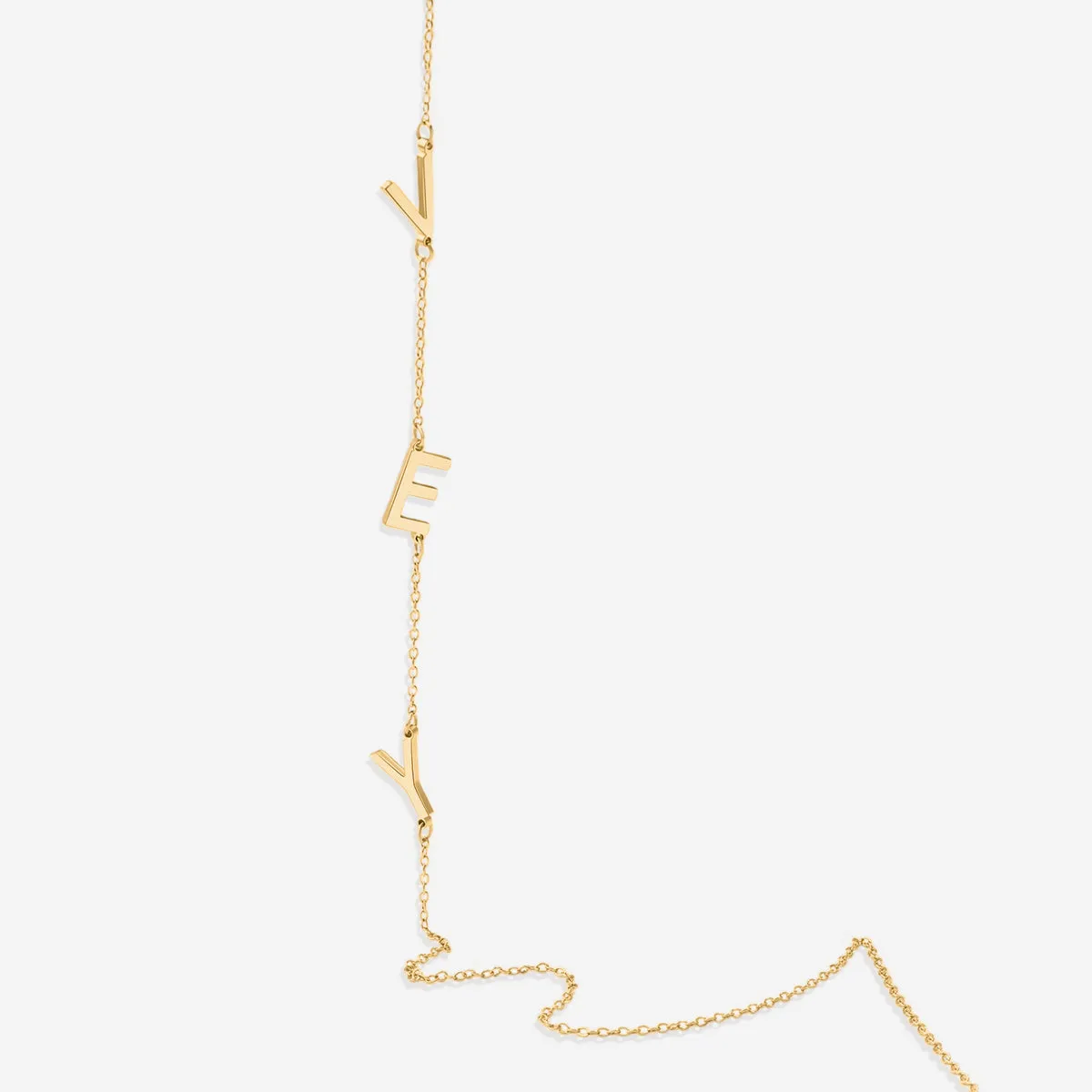 Asymmetrical Initials Necklace