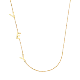 Asymmetrical Initials Necklace