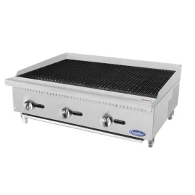 Atosa CookRite 36" Radiant Countertop Charbroiler with 3 Burners, Natural Gas, 105,000 BTU