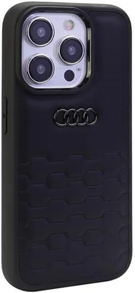 Audi GT Synthetic Leather Hard Case with MagSafe for iPhone 15 Pro Max 6.7" Black - AU-TPUPCIP15PM-GT/D2-BK