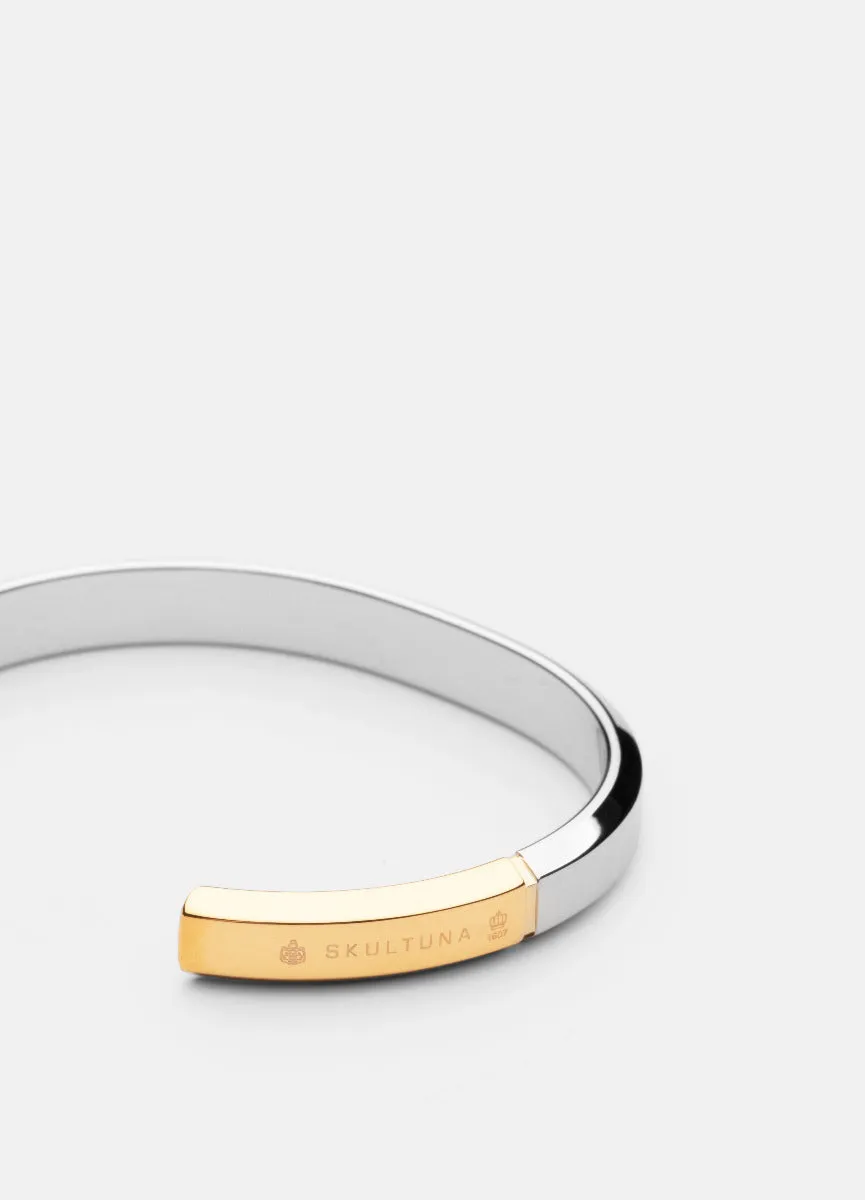Bangle | Thick Icon Cuff Two Tone | Silver & Gold Plated