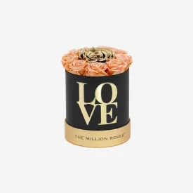 Basic Black Box | Love Edition | Peach & Gold Mini Roses