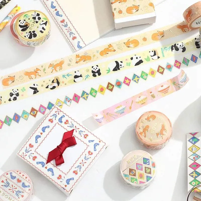 BGM Foil Stamping Masking Tape: Life - Vintage Embroidery