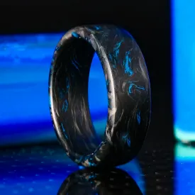 Blue Burl Carbon Fiber Ring