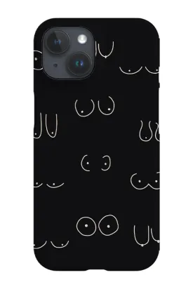 Boob Print Phone Case (Black)