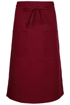 Burgundy Bistro Apron (2 Pockets)