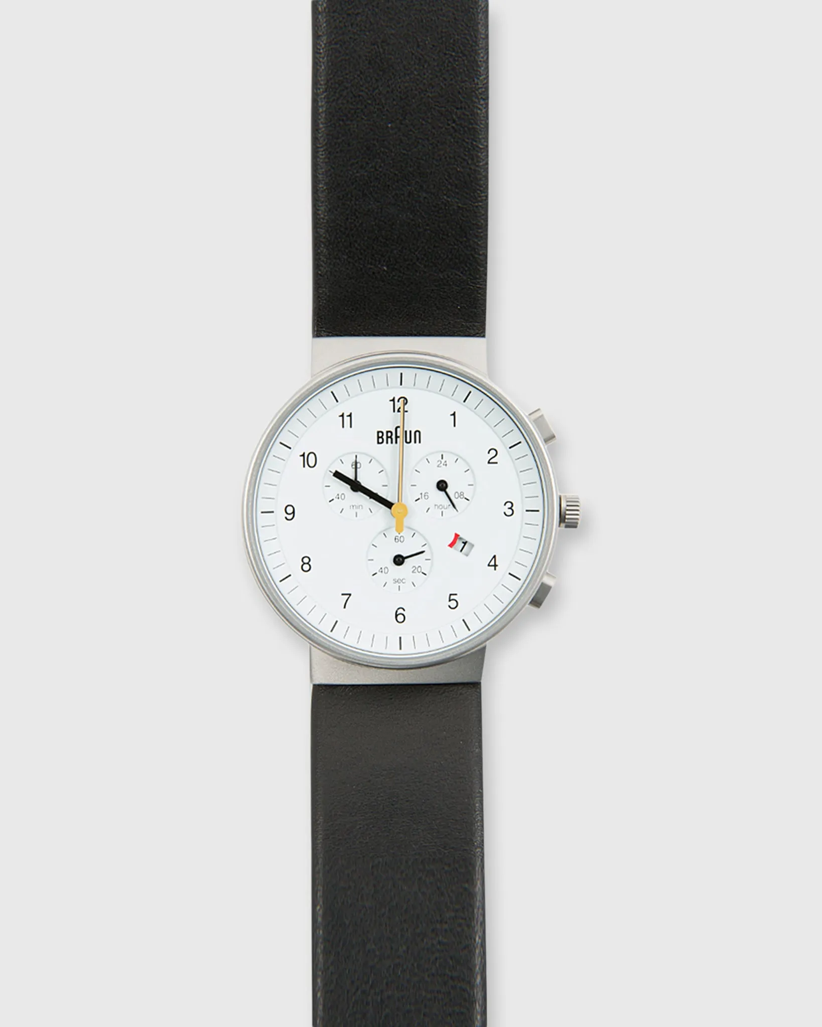 Chronograph Analog Watch in White/Black