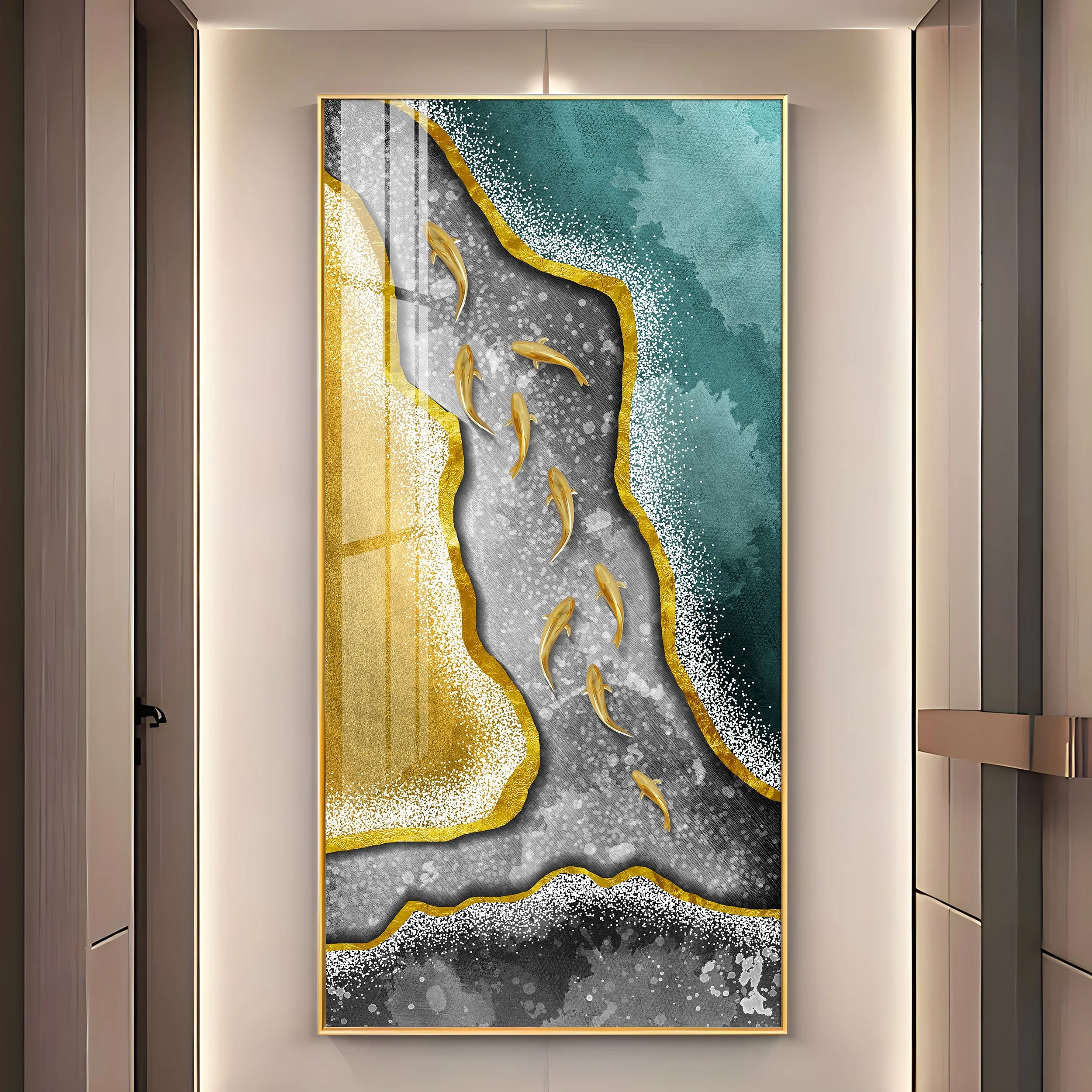 Contemporary Abstract Premium Acrylic Vertical Wall Art