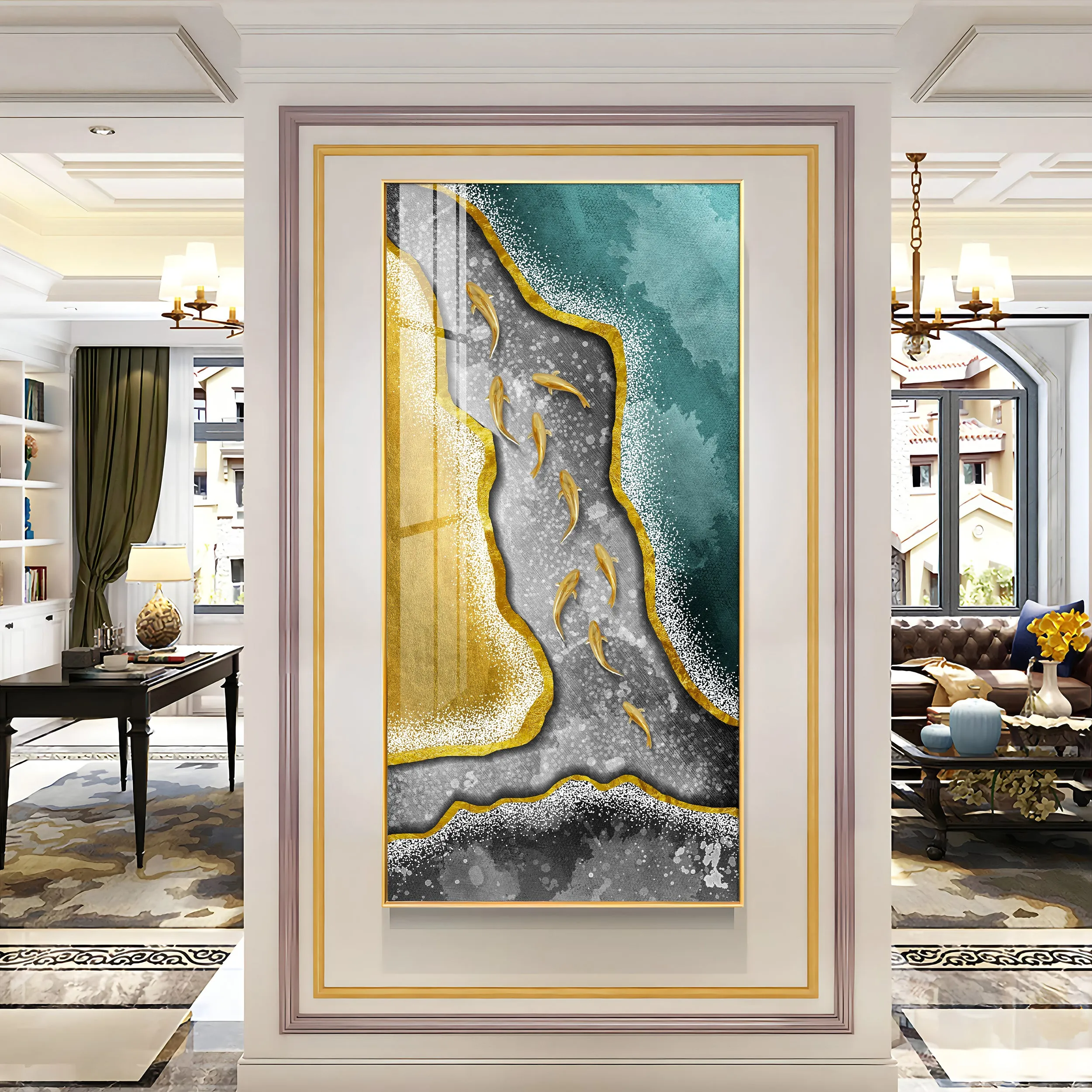 Contemporary Abstract Premium Acrylic Vertical Wall Art