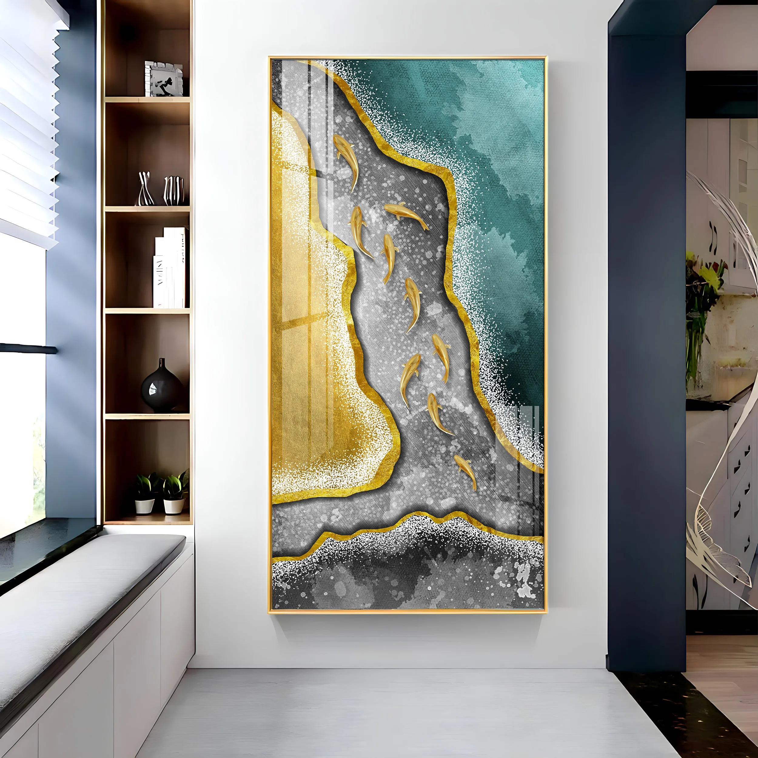 Contemporary Abstract Premium Acrylic Vertical Wall Art