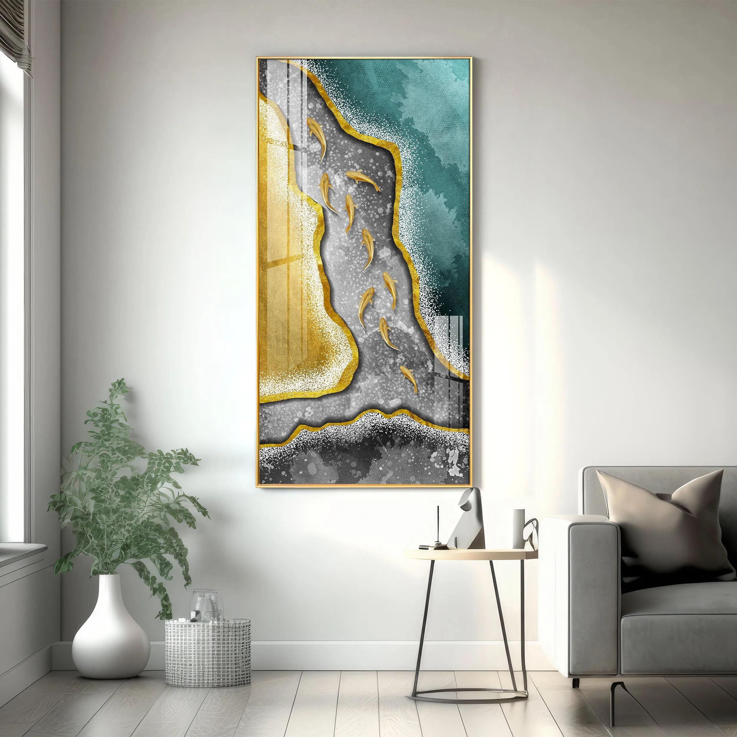 Contemporary Abstract Premium Acrylic Vertical Wall Art