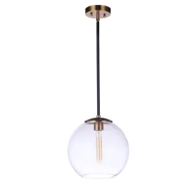 Dolby 1 Light Pendant - Brass and Black