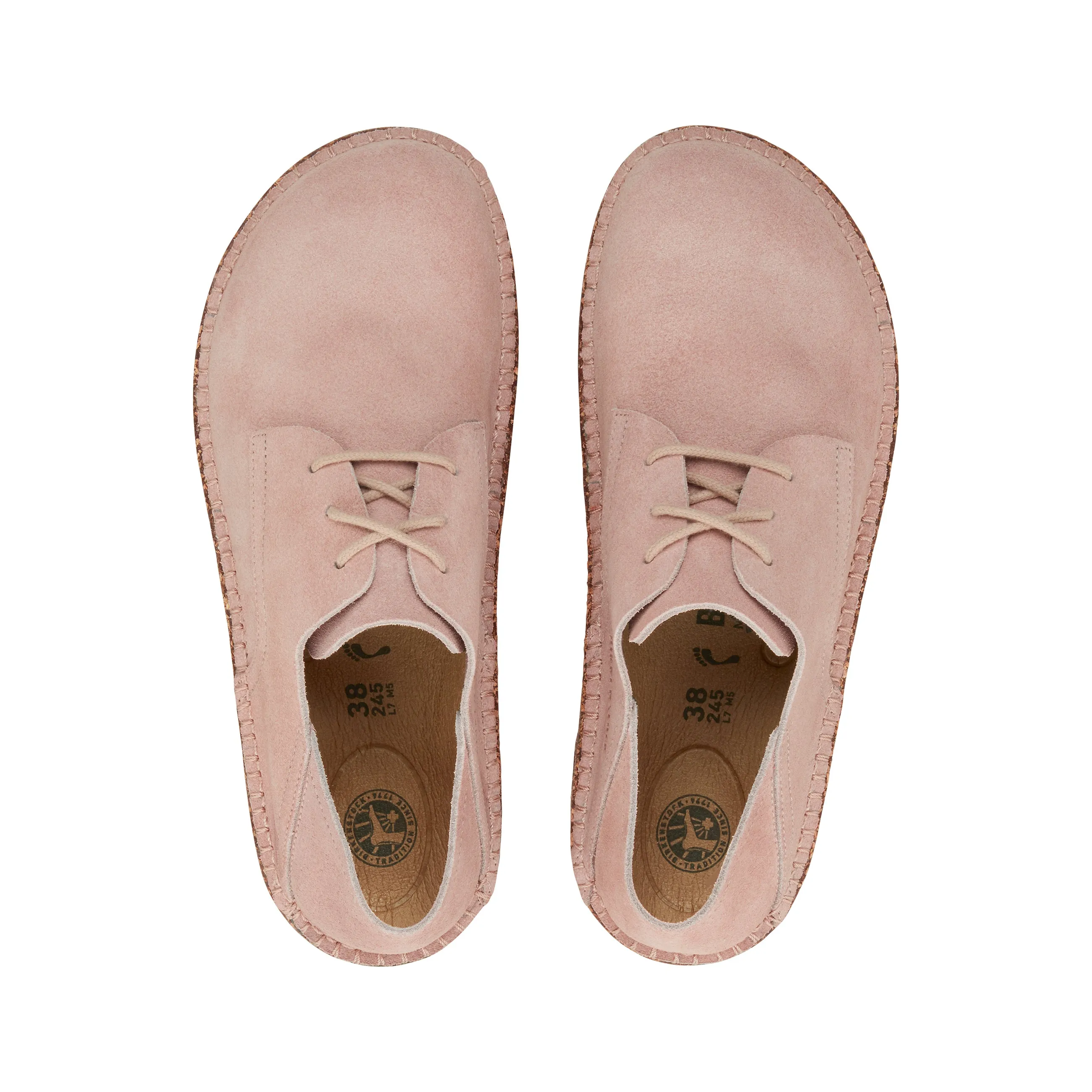 Gary Soft Pink Suede Leather