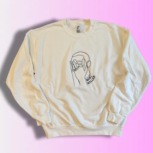 Mac Miller Embroidered Unisex Crewneck Sweatshirt