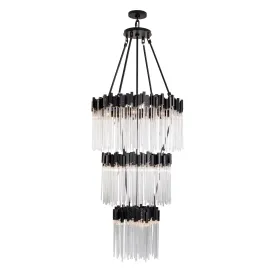 Matrix 309C19MBFG 18-Light Chandelier - Matte Black/French Gold