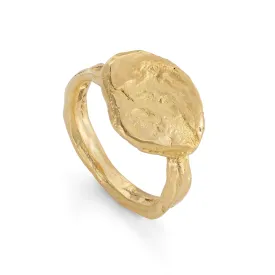 18ct Gold Menhir Signet Ring - Elegant Statement Piece for Men