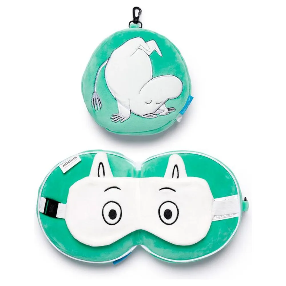 Moomin Relaxeazzz Plush Travel Pillow & Eye Mask - Puckator