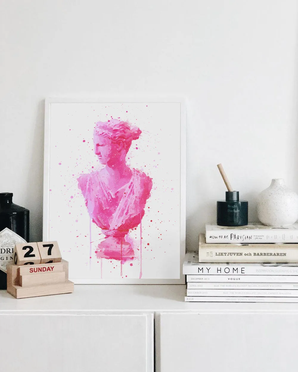 Neon Bust Wall Art Print