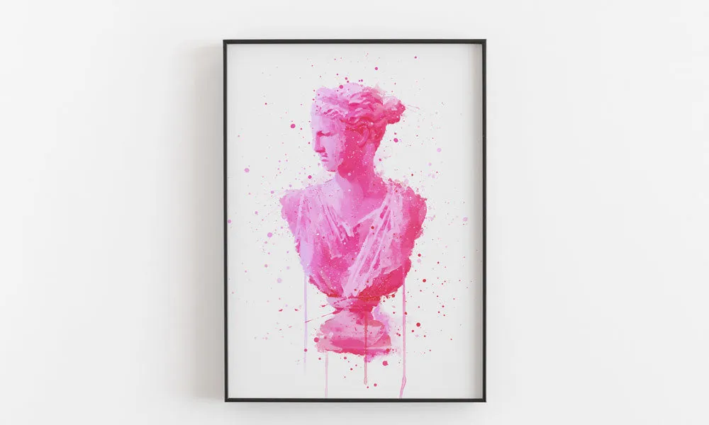 Neon Bust Wall Art Print