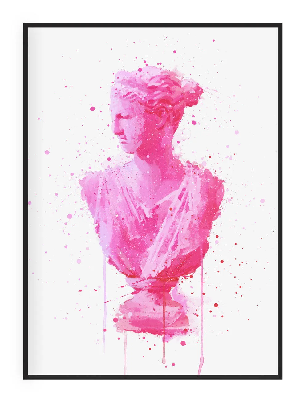 Neon Bust Wall Art Print