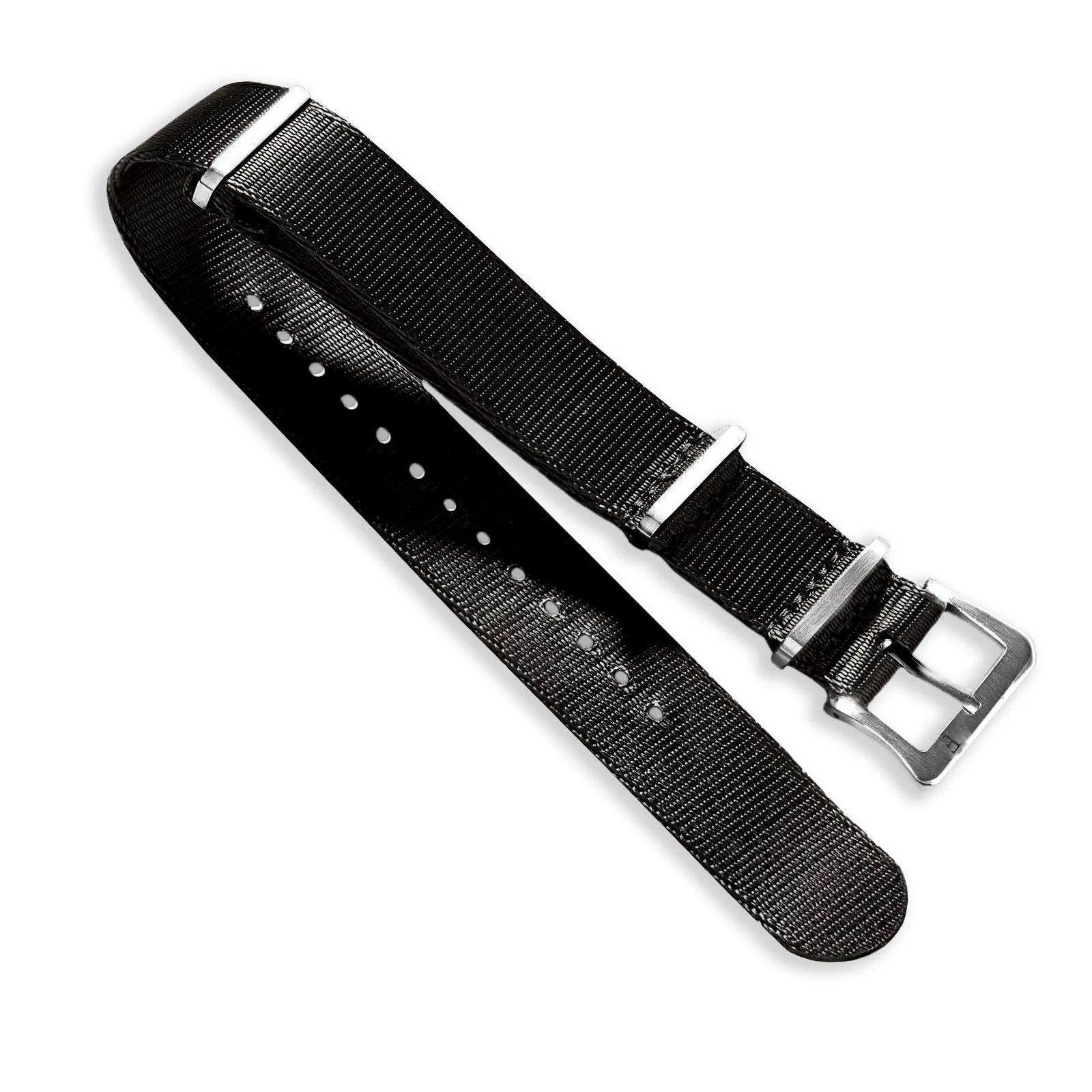 Nylon Watch Strap Black 22 MM