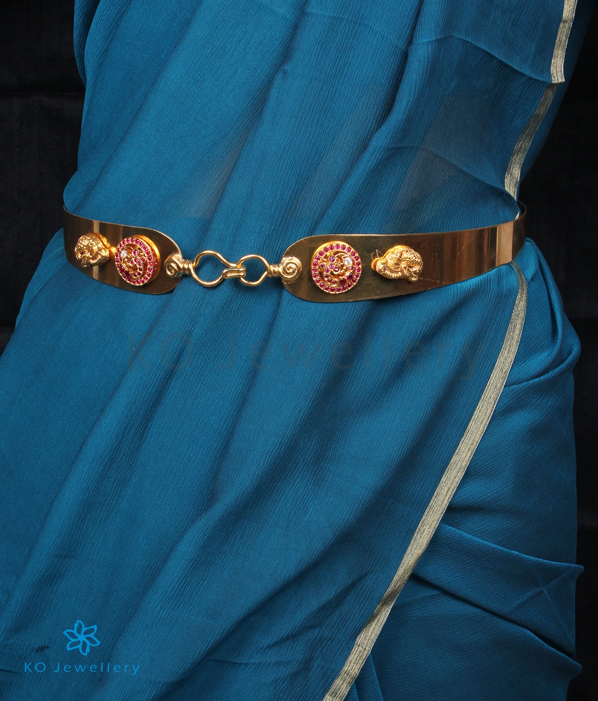 The Atyuha Silver Peacock Waistbelt / Oddiyanam/ Kamarbandh