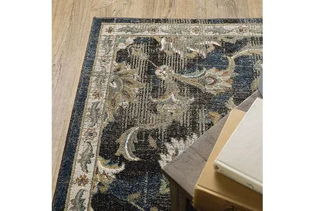 Venice 4333B Charcoal/Blue Rug
